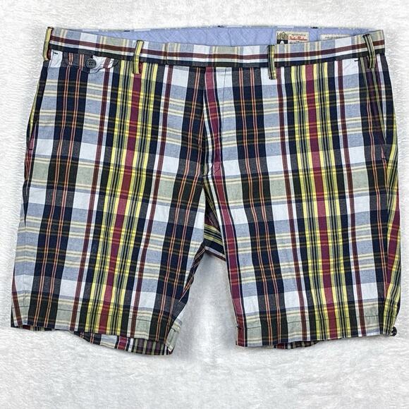 VTG Ralph Lauren Indian Madras Shorts Mens 40 Multicolor Plaid Preppy Classic - Picture 1 of 9